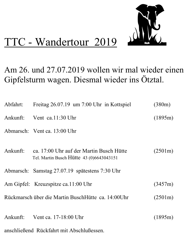 2019 07 26 TTC Bergwanderung 2019
